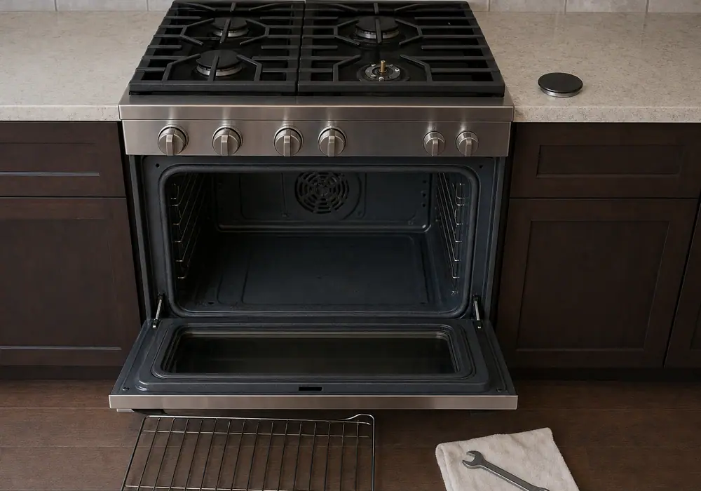Built-in appliance repair in a San Diego kitchen